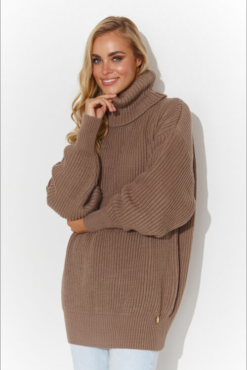 Turtleneck model 185216 Makadamia