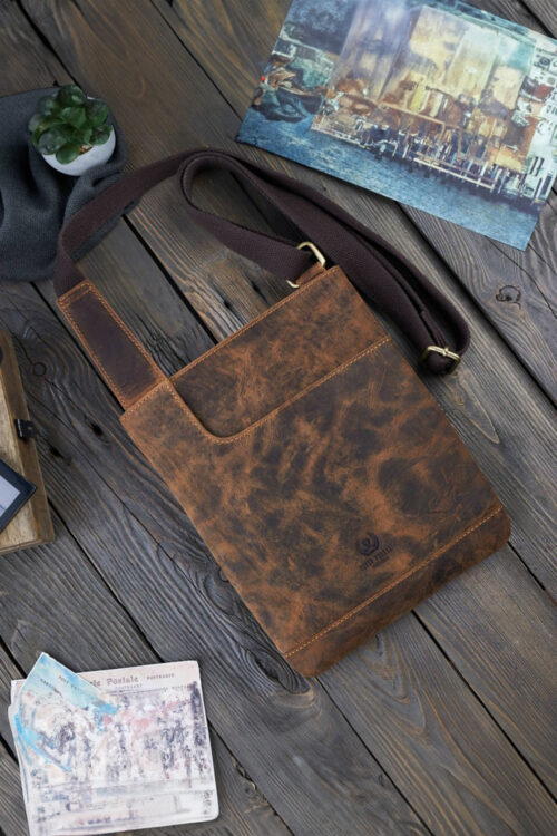 Natural leather bag model 191538 Galanter