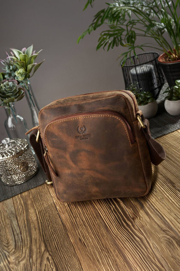 Natural leather bag model 191535 Galanter - Image 2